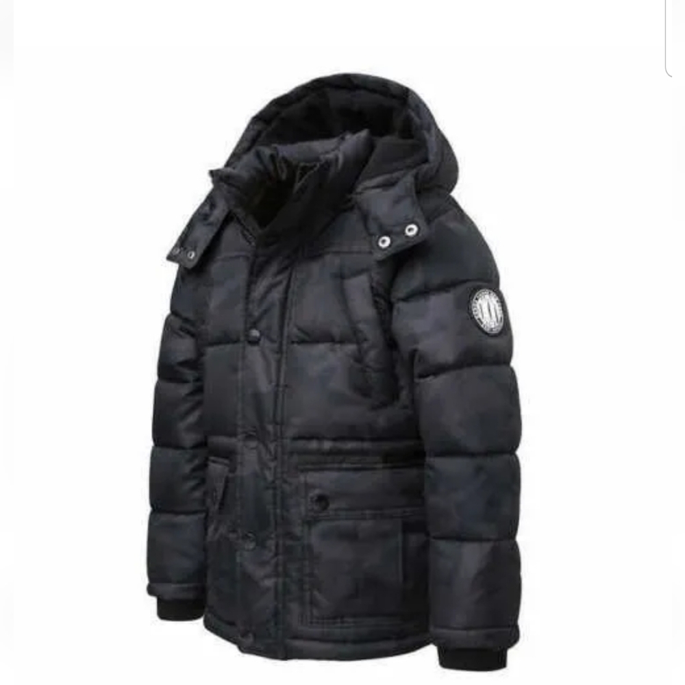DKNY Youth Parka Snap Closure Storm Fly With YKK Zipper boys Small 7/8